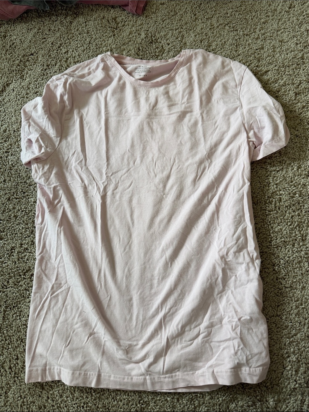 H&M Light Pink Basic Crewneck T-Shirt